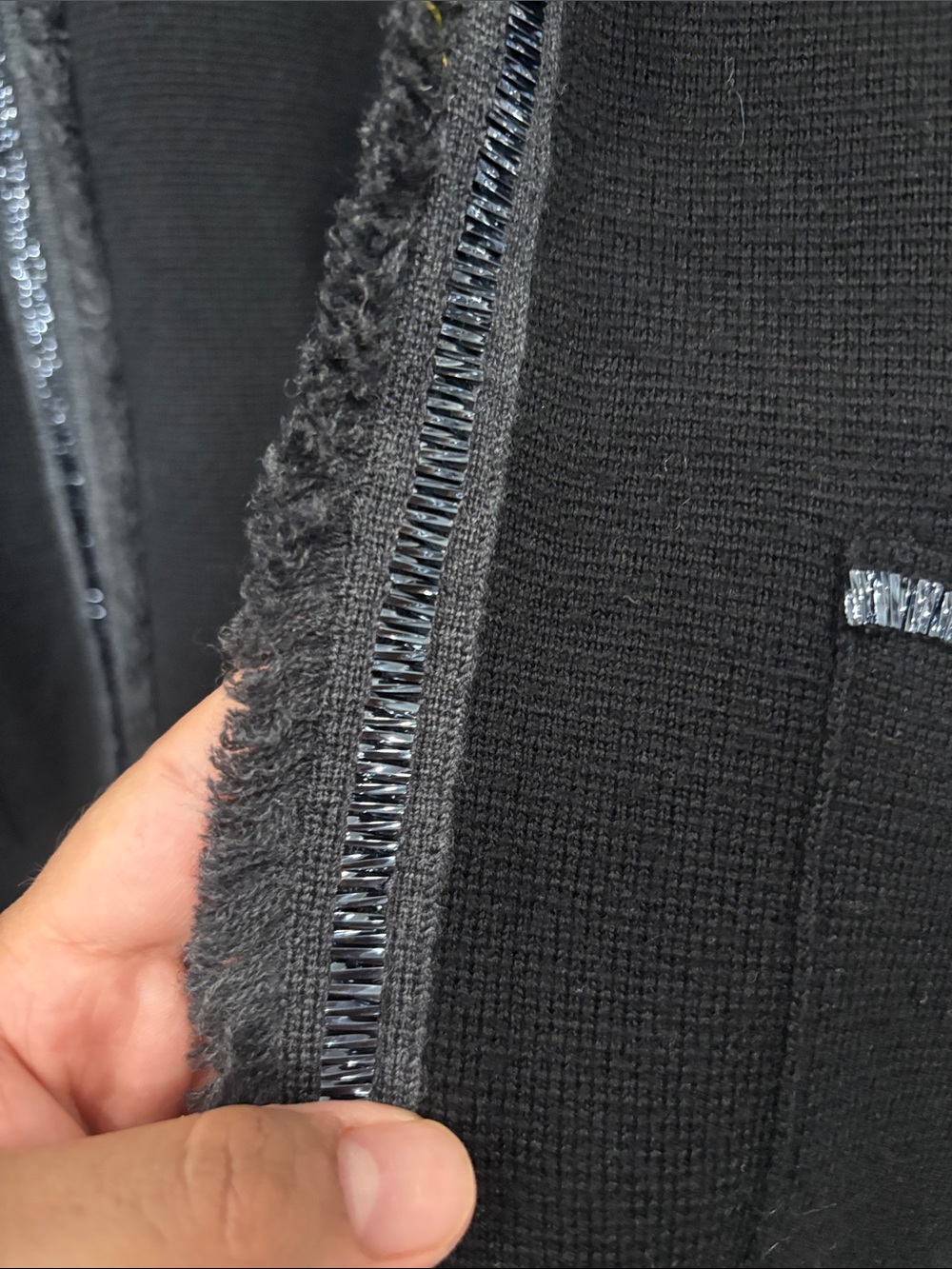 Tory Burch Black Fringe-Trim Open Cardigan - Picture 4 of 9